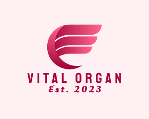 Modern Organization Wings logo design