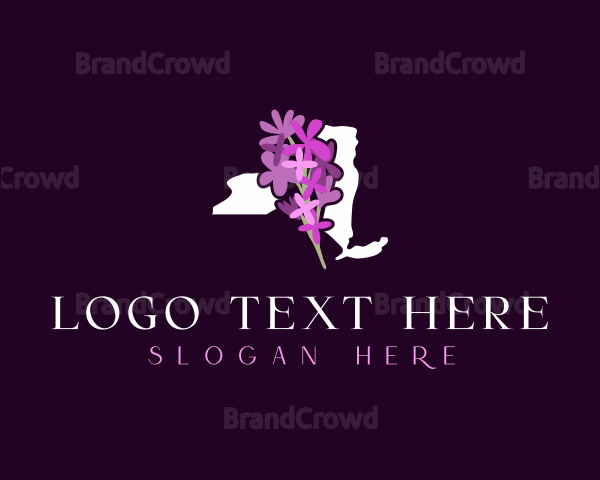 New York Lilac Flower Logo