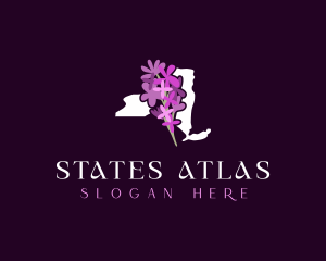 New York Lilac Flower logo design