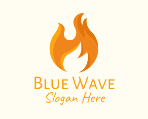 Hot Fire Flame logo design