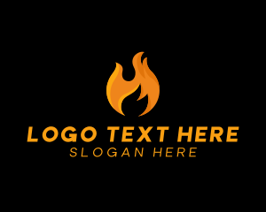 Hot - Hot Fire Flame logo design