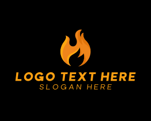 Flame - Hot Fire Flame logo design