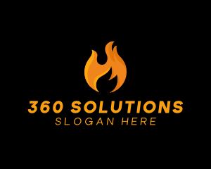 Hot Fire Flame logo design