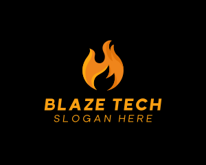 Hot Fire Flame logo design