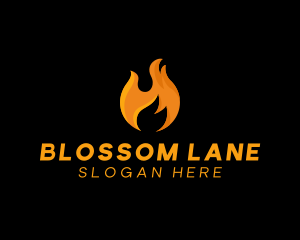 Hot Fire Flame logo design