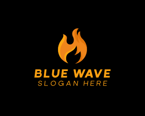 Hot Fire Flame logo design