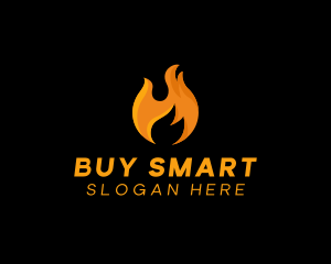 Hot Fire Flame logo design