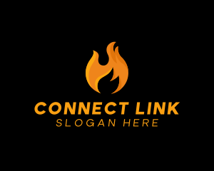 Hot Fire Flame logo design