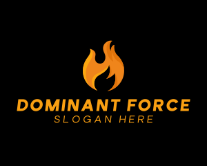 Hot Fire Flame logo design