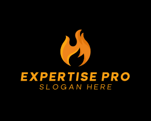 Hot Fire Flame logo design