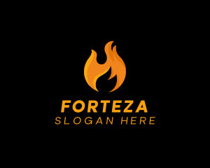 Hot Fire Flame logo design