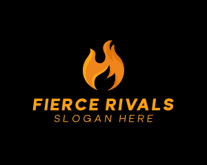 Hot Fire Flame logo design