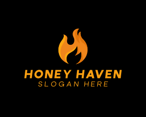 Hot Fire Flame logo design