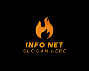 Hot Fire Flame logo design