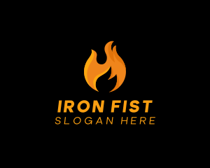 Hot Fire Flame logo design