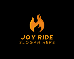 Hot Fire Flame logo design