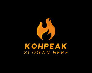 Hot Fire Flame logo design