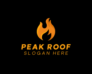 Hot Fire Flame logo design