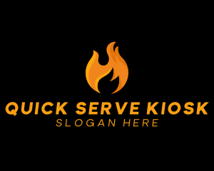 Hot Fire Flame logo design