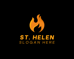 Hot Fire Flame logo design