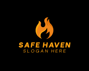 Hot Fire Flame logo design