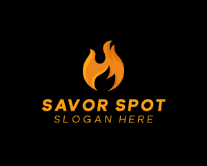 Hot Fire Flame logo design