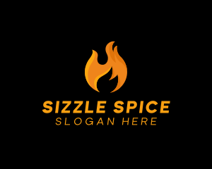 Hot Fire Flame logo design