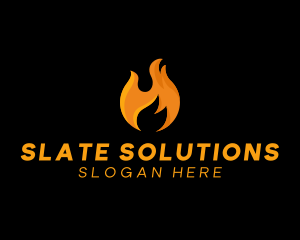 Hot Fire Flame logo design