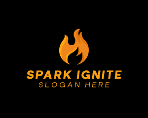 Hot Fire Flame logo design