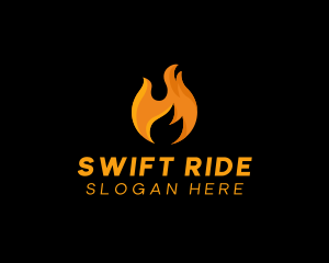 Hot Fire Flame logo design