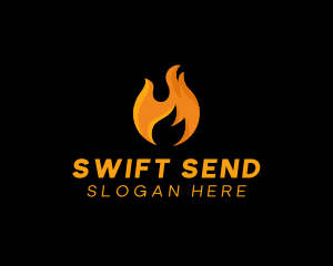 Hot Fire Flame logo design