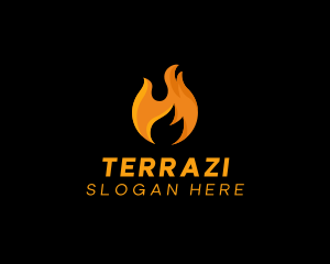 Hot Fire Flame logo design