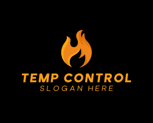 Hot Fire Flame logo design