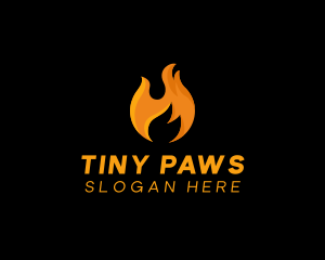 Hot Fire Flame logo design