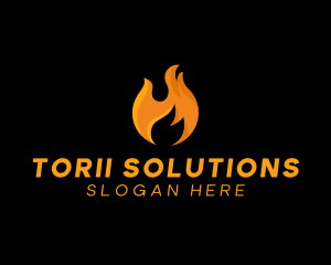 Hot Fire Flame logo design