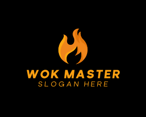 Hot Fire Flame logo design