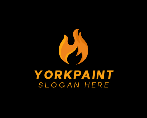 Hot Fire Flame logo design