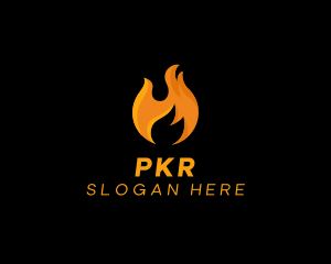 Hot Fire Flame logo design