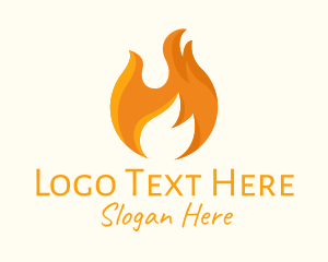 Flame - Hot Fire Flame logo design