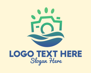 Travel Vlog - Ocean Eco Camera logo design