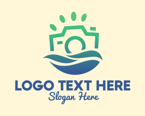 Photo Booth - Ocean Eco Camera logo design