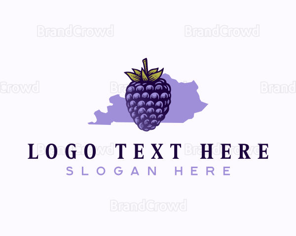 Kentucky Blackberry Fruit Logo