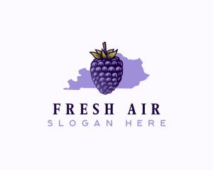 Kentucky Blackberry Fruit logo design