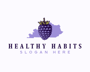 Kentucky Blackberry Fruit logo design