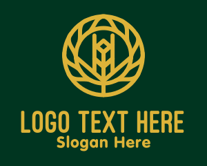 Fields - Gold Wheat Agriculture logo design
