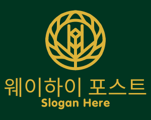 Gold Wheat Agriculture logo design