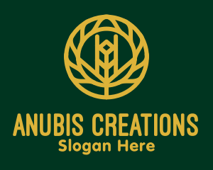 Gold Wheat Agriculture logo design