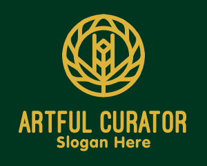 Gold Wheat Agriculture logo design