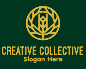 Gold Wheat Agriculture logo design