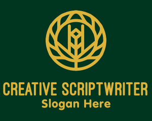 Gold Wheat Agriculture logo design